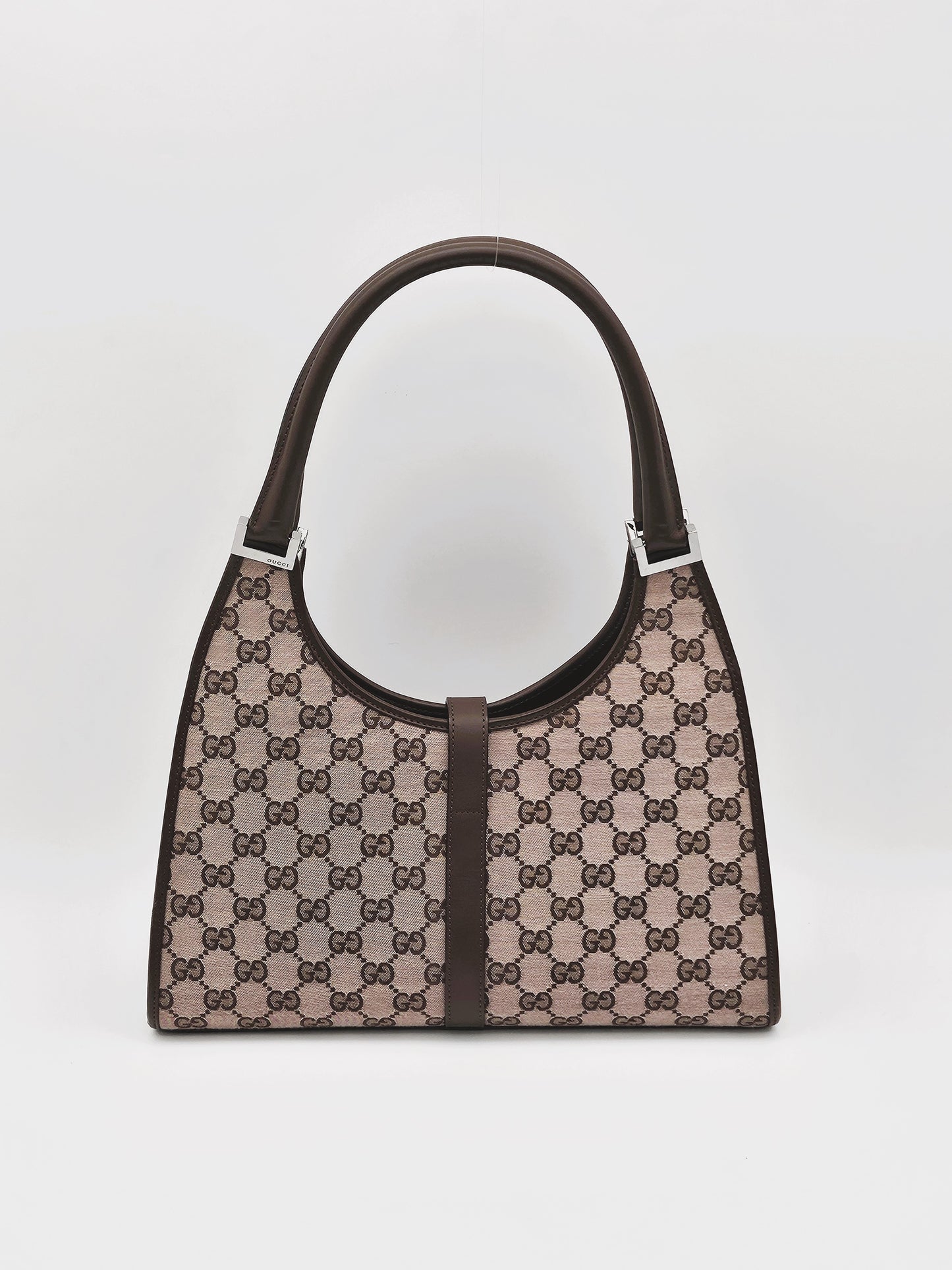 GUCCI Jackie GG Canvas Small Bardot Handbag