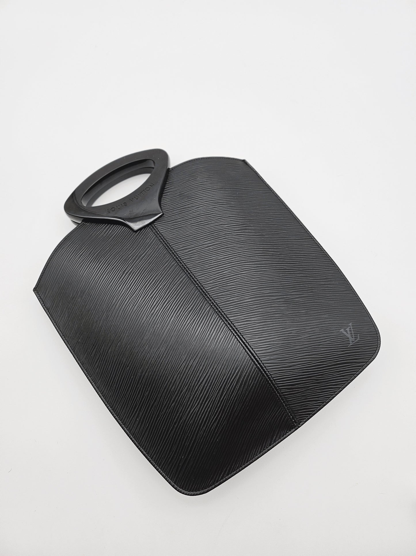 LOUIS VUITTON Vintage Epi Leather Demi Lune Resin Handle Tote Bag