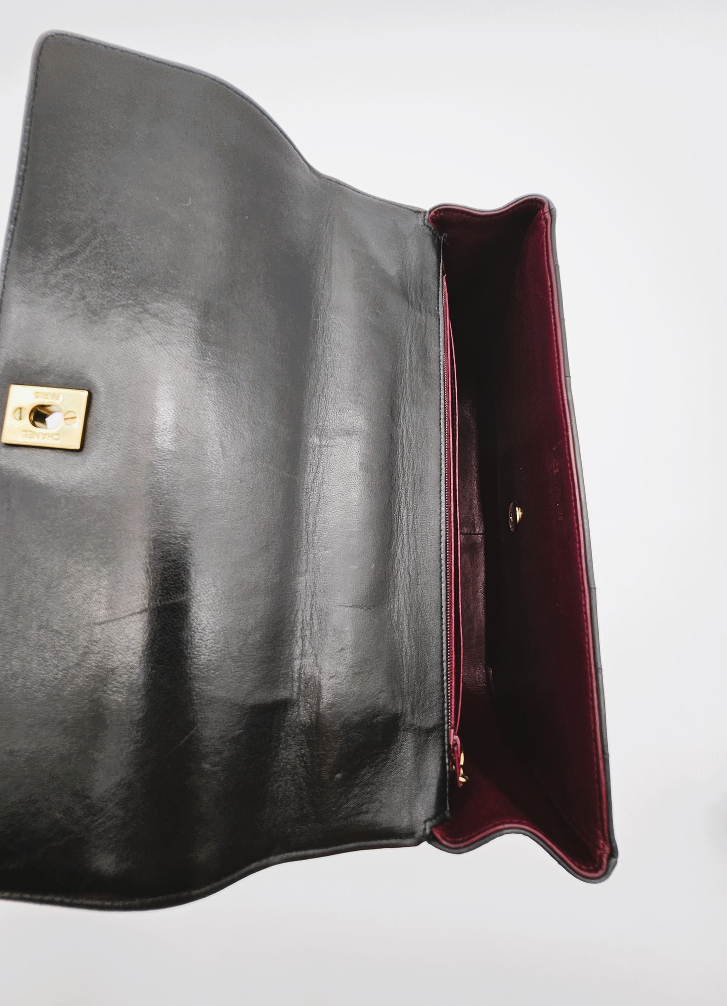 CHANEL Vintage Lambskin Mademoiselle Top Handle Bag
