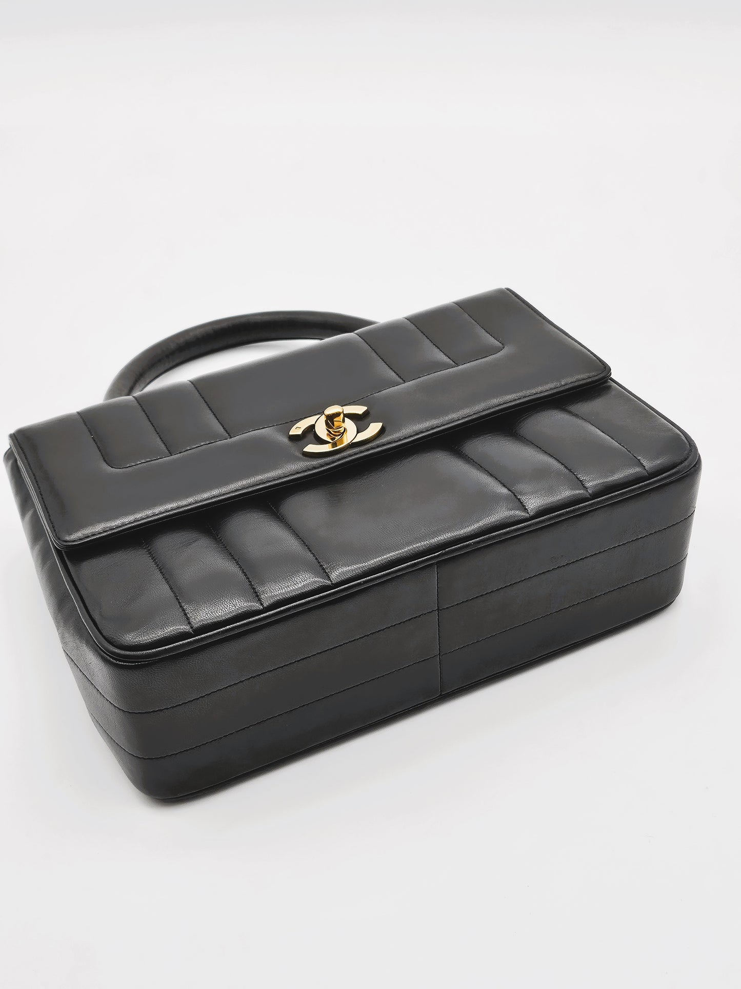 CHANEL Vintage Lambskin Mademoiselle Top Handle Bag