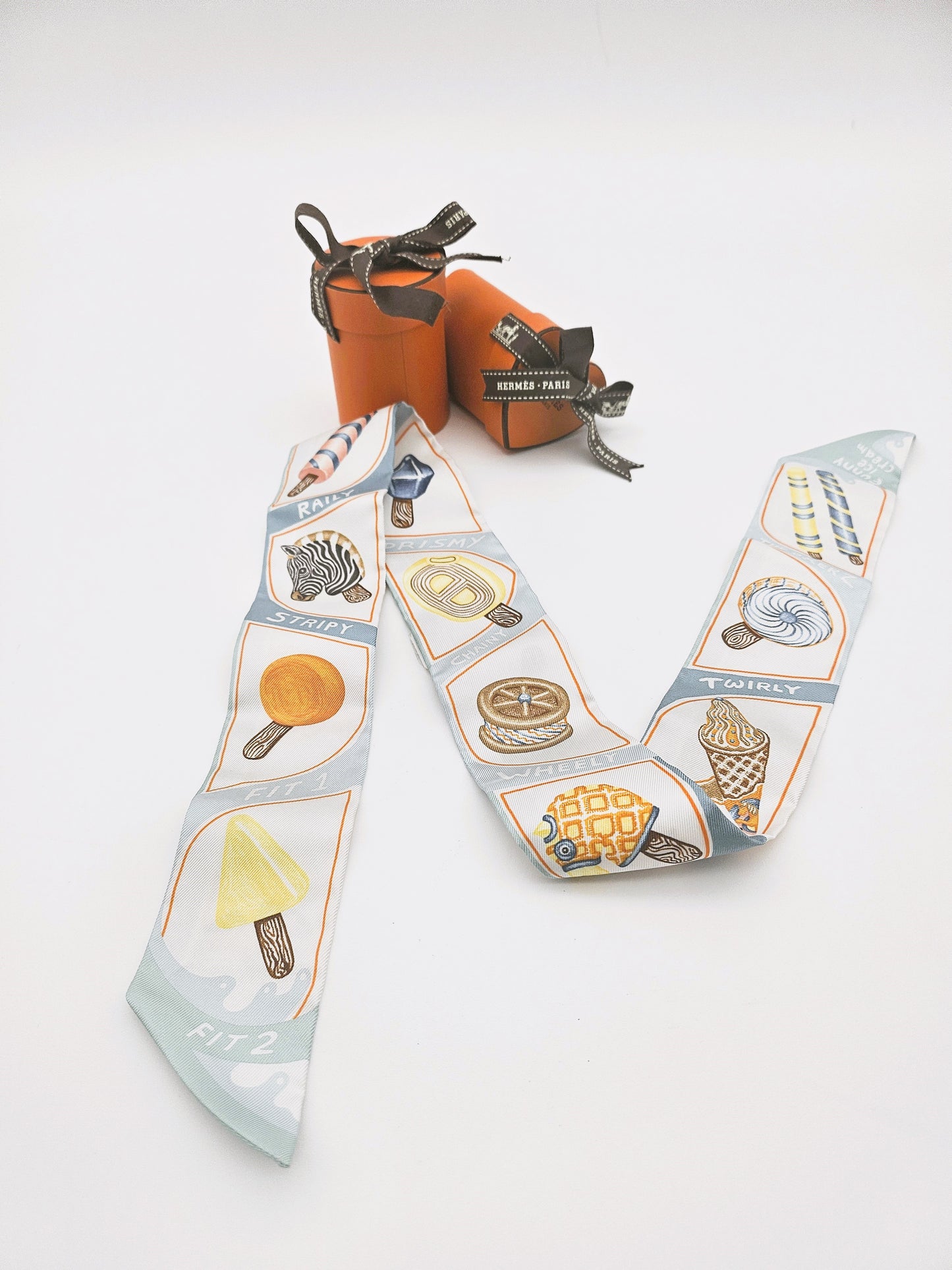 HERMES Funny Ice Cream Twilly