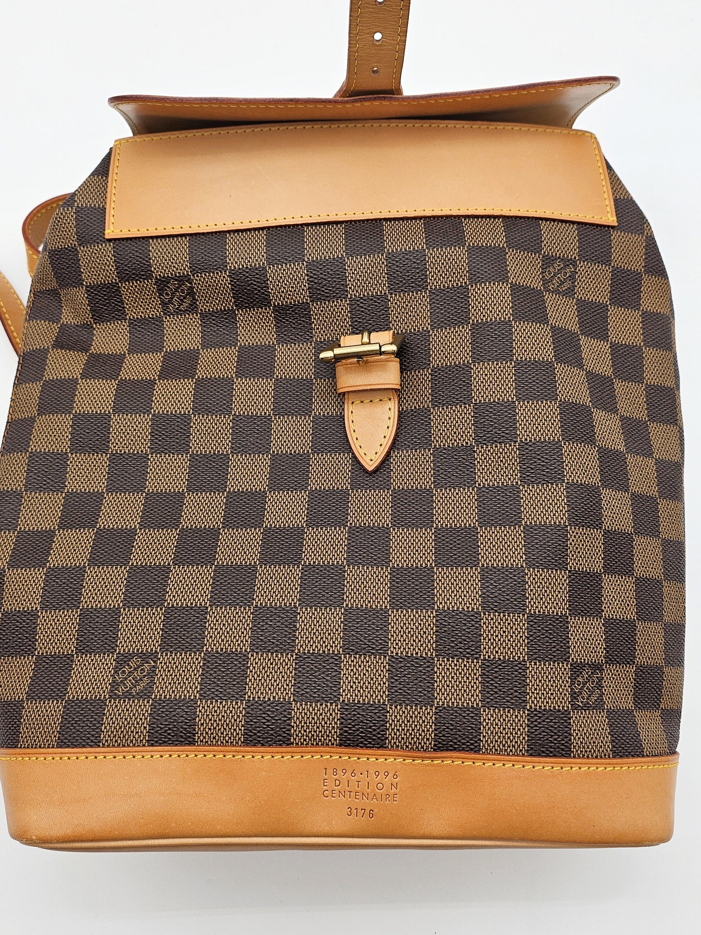 LOUIS VUITTON Damier Ebene Soho Backpack