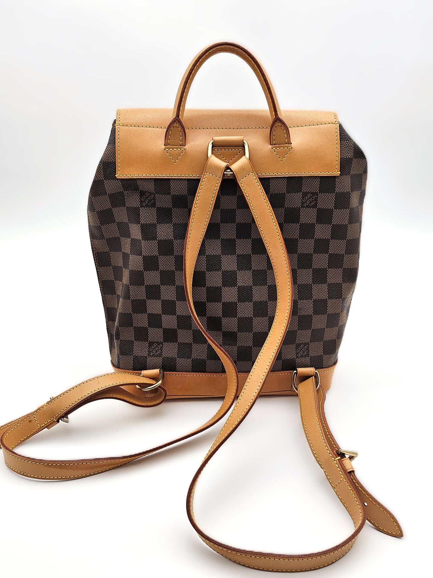 LOUIS VUITTON Damier Ebene Soho Backpack