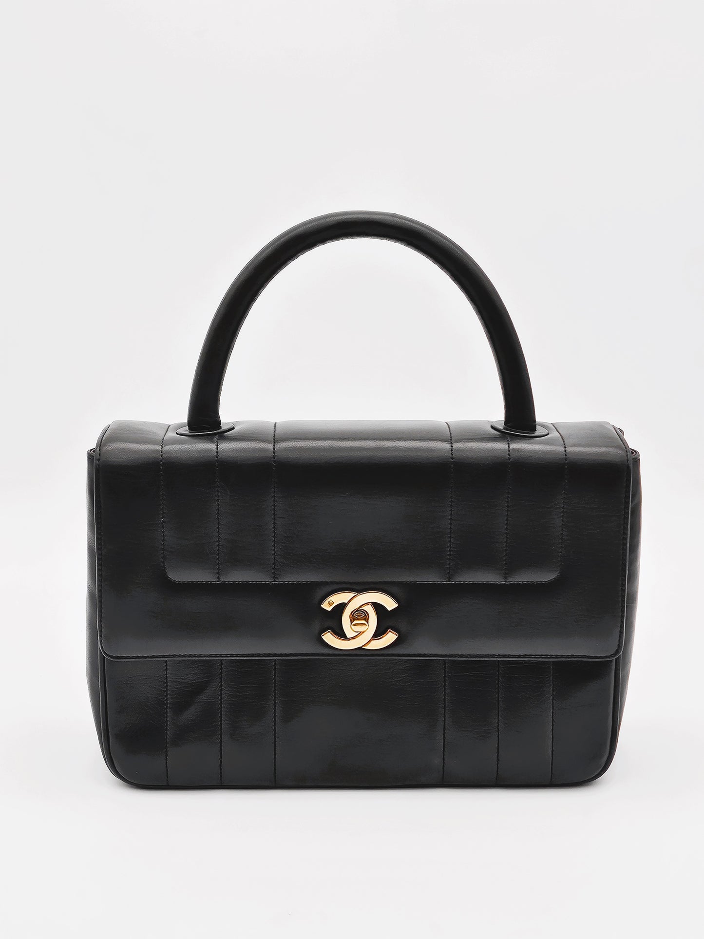 CHANEL Vintage Lambskin Mademoiselle Top Handle Bag