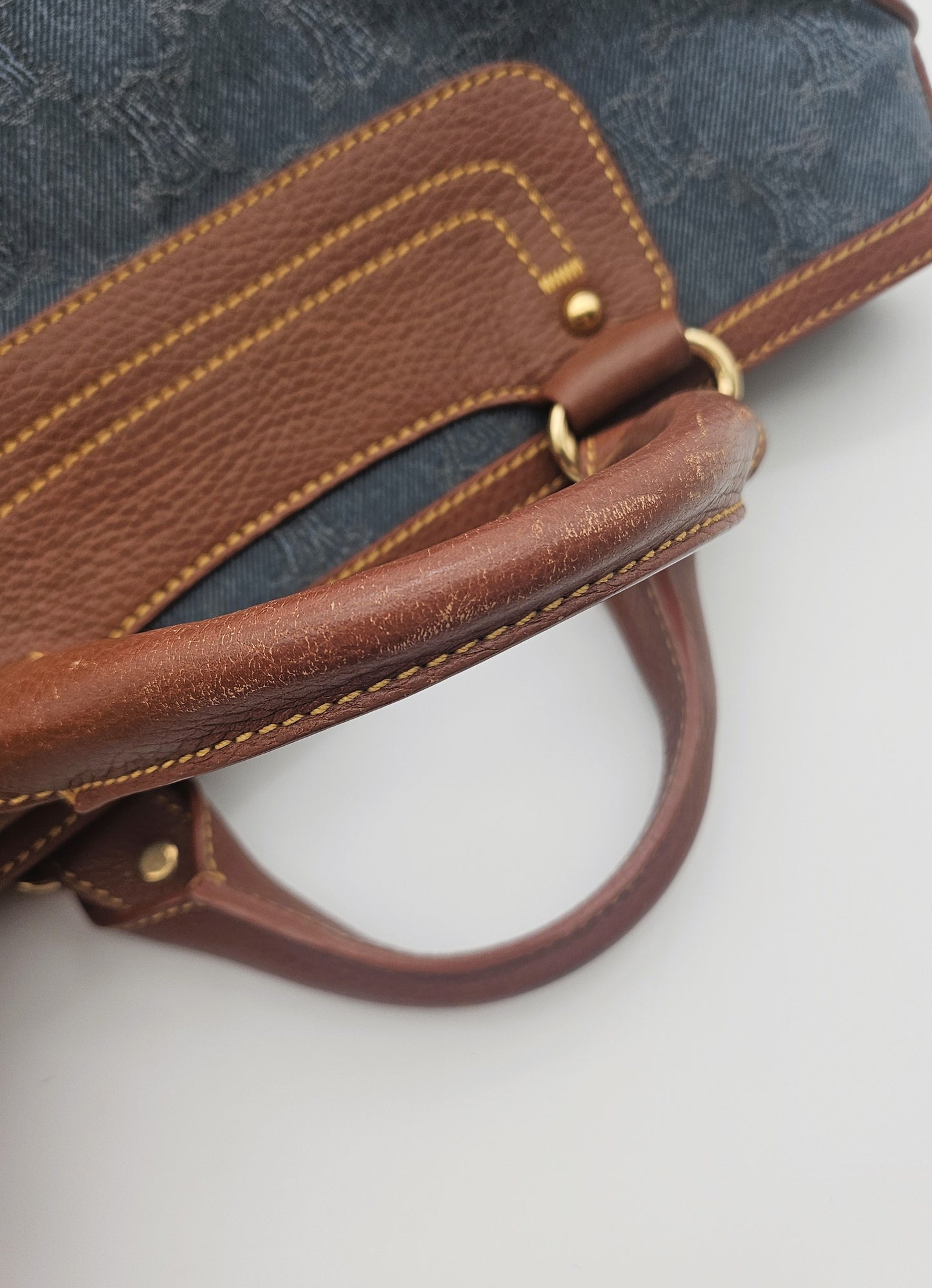 CELINE Vintage Denim Boogie Handbag