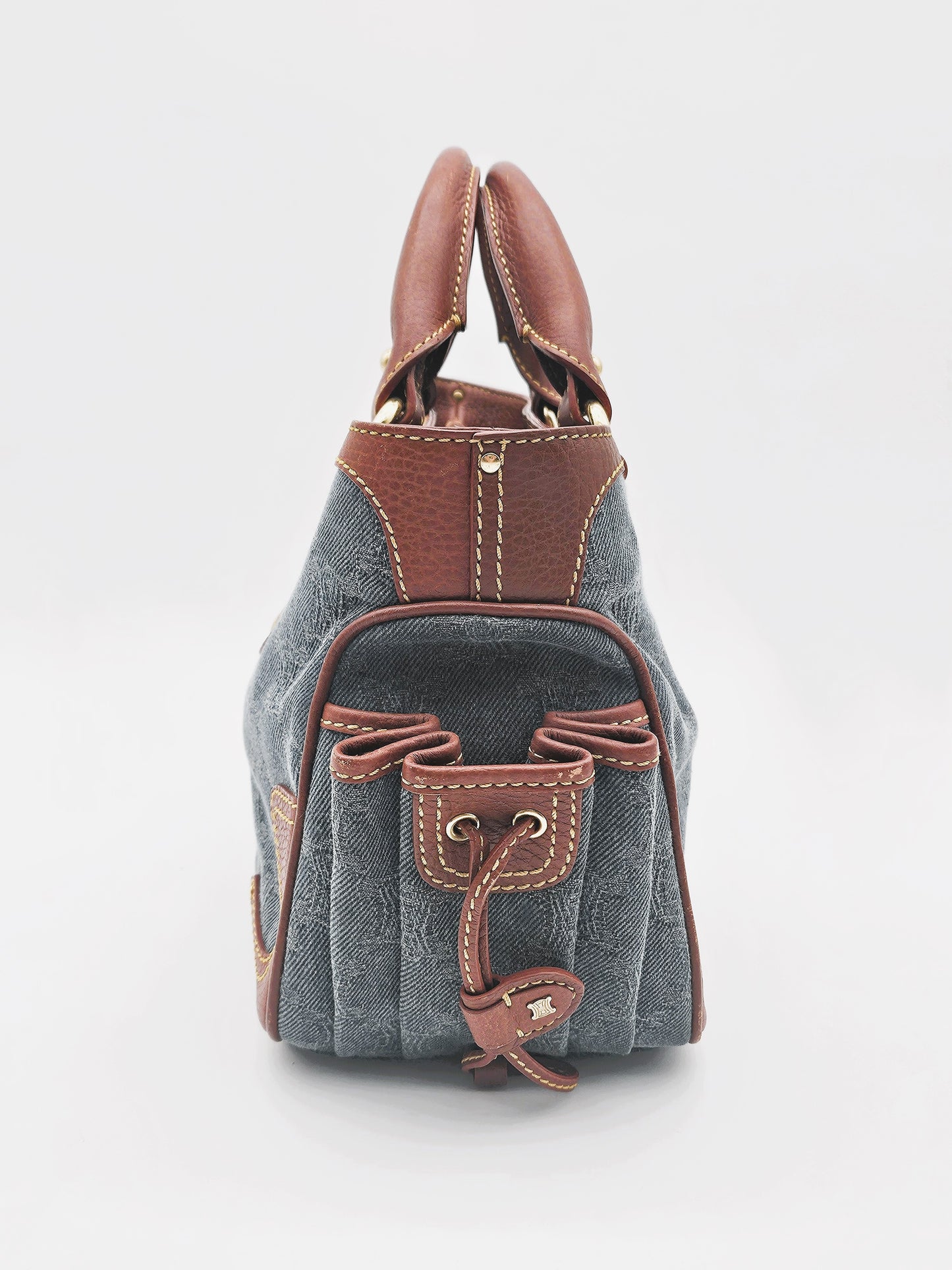 CELINE Vintage Denim Boogie Handbag