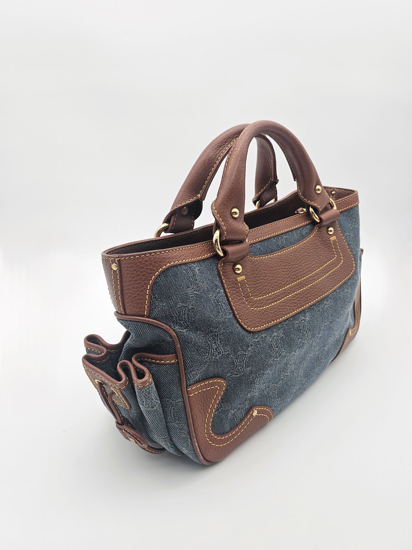 CELINE Vintage Denim Boogie Handbag