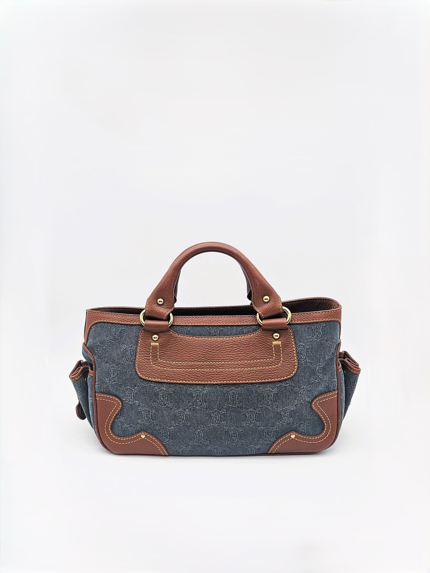 CELINE Vintage Denim Boogie Handbag